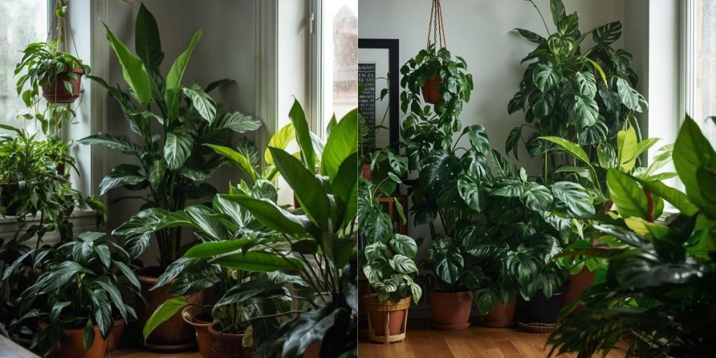 Errores más comunes al cuidar plantas de interior (y cómo evitarlos) hogar con plantas de interior bien cuidadas y saludables